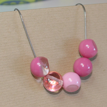 pink resin beads